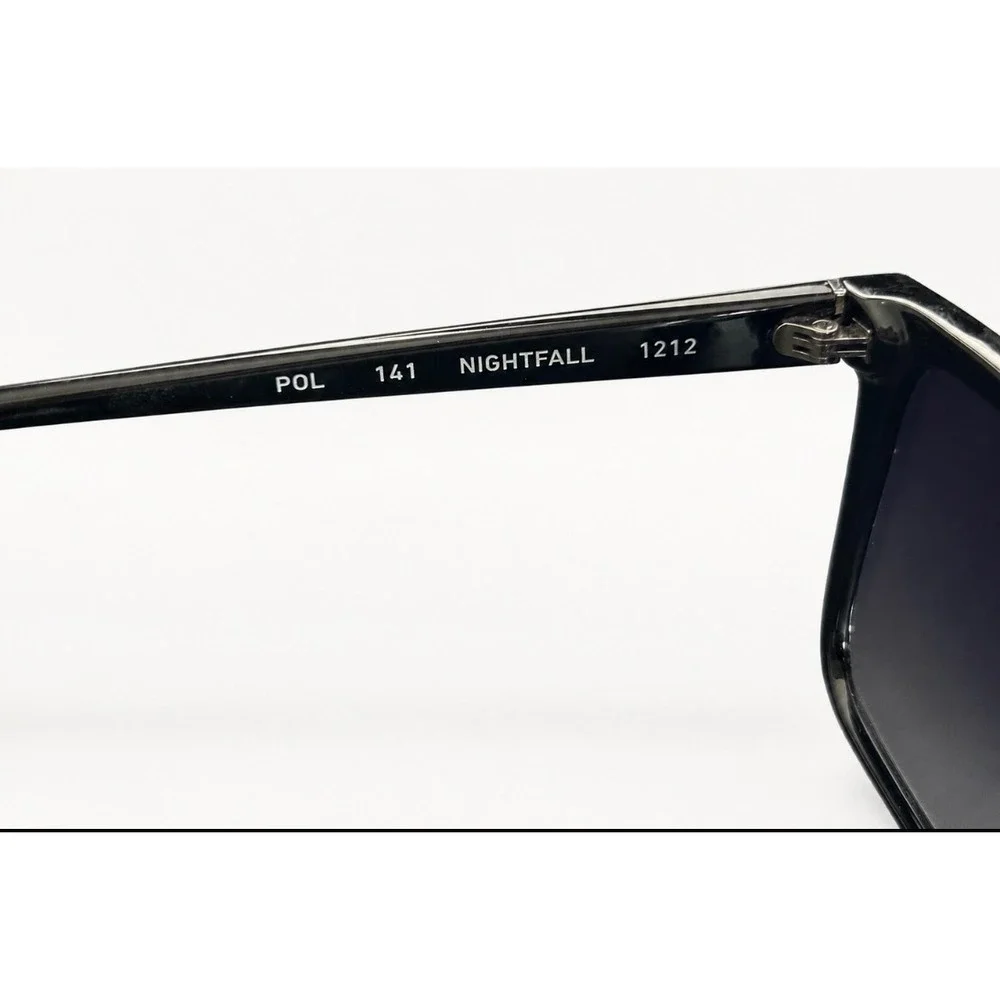 Quay Nightfall Polarized Shield Sunglasses Black Oversized summer  141 1212